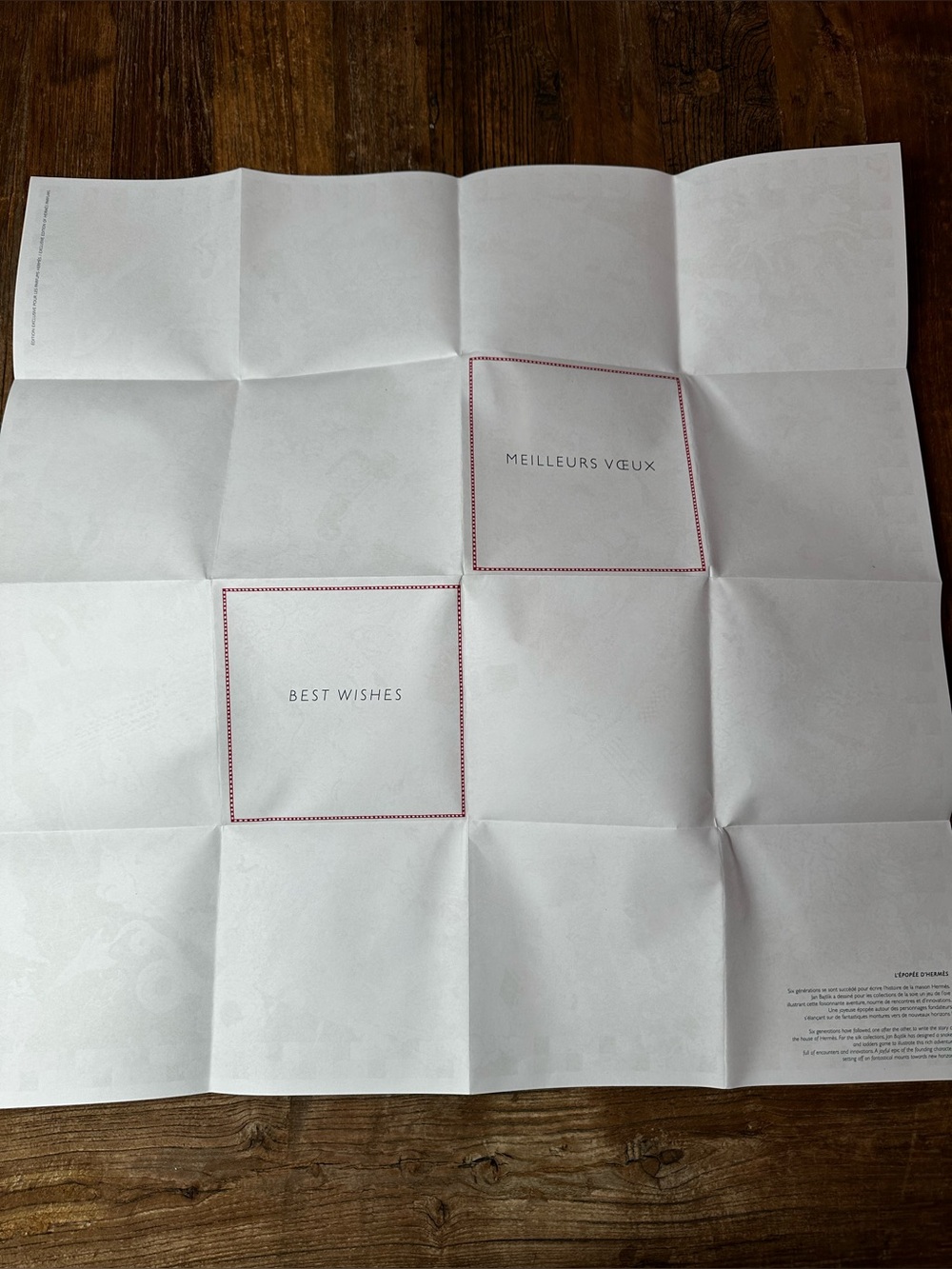 Hermes Red White and Navy Decorative Party Card Set with Envelope - Picture 5 of 9